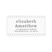 Moderne Niedliche Stitch-Rücksendeadresse Adressaufkleber (Vorne)