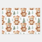 Moderne Niedliche Teddybären Geschenkpapier Set (Vorderseite)