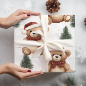 Moderne Niedliche Teddybären Geschenkpapier Set