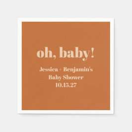 Moderne Niedliche Terracotta Kinderdusche Individu Serviette