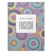 Moderne, Niedliche, trendige, farbenfrohe Musterkl Notizblock (Vorderseite)