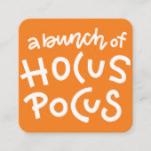 Moderne Niedliche Typografie Hocus Pocus Halloween Begleitkarte (Vorderseite)