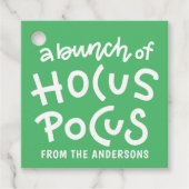 Moderne Niedliche Typografie Hocus Pocus Halloween Geschenkanhänger (Vorderseite)