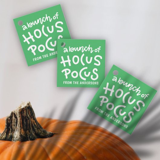 Moderne Niedliche Typografie Hocus Pocus Halloween Geschenkanhänger