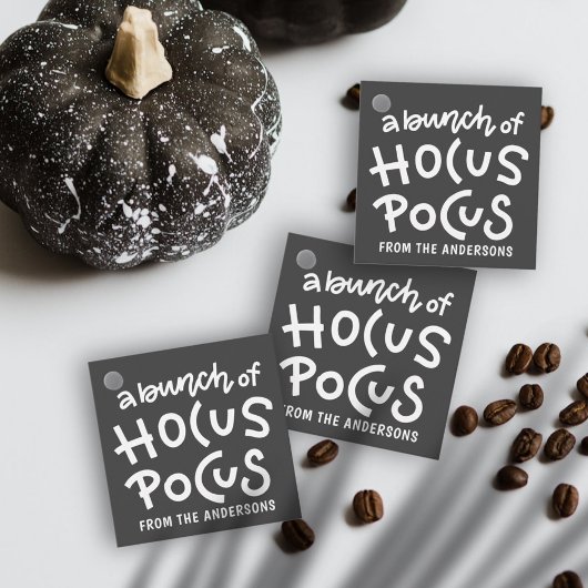 Moderne Niedliche Typografie Hocus Pocus Halloween Geschenkanhänger