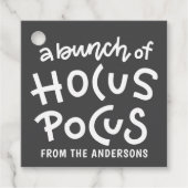 Moderne Niedliche Typografie Hocus Pocus Halloween Geschenkanhänger (Vorderseite)