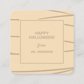 Moderne Niedliche Typografie Mummy Monster Hallowe Begleitkarte (Rückseite)