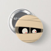 Moderne Niedliche Typografie Mummy Monster Hallowe Button (Vorne & Hinten)