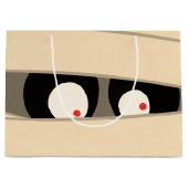 Moderne Niedliche Typografie Mummy Monster Hallowe Große Geschenktüte (Vorderseite)