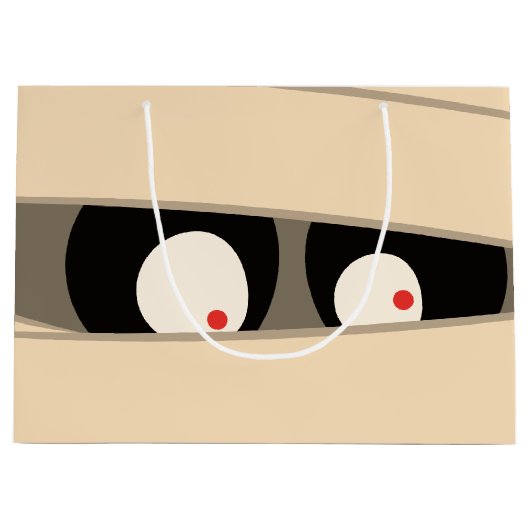 Moderne Niedliche Typografie Mummy Monster Hallowe Große Geschenktüte (Vorderseite)