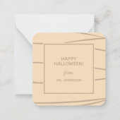 Moderne Niedliche Typografie Mummy Monster Hallowe Mitteilungskarte (Rückseite)