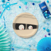 Moderne Niedliche Typografie Mummy Monster Hallowe Pappteller (Party)