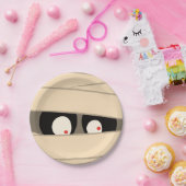 Moderne Niedliche Typografie Mummy Monster Hallowe Pappteller (Party)