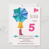 Moderne Niedliche Umbrella Girl Ankündigung (Vorderseite)