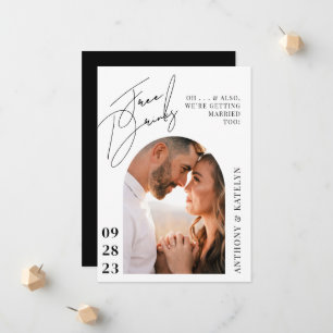 Moderne Niedliche und sonnige Hochzeitsankündigung Ankündigung