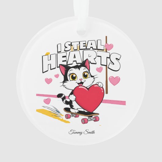 Moderne Niedliche Valentine Ornamente für Freundin (Rückseite)