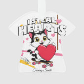 Moderne Niedliche Valentine Ornamente für Freundin (Rückseite)