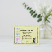 Moderne Niedliche Wäscherei Bügelservice Business Visitenkarte (Stehend Vorderseite)