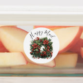 Moderne Niedliche Watercolor Weihnachtswünsche Etiketten (Befestigt)