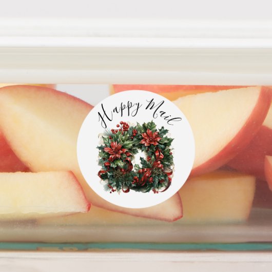 Moderne Niedliche Watercolor Weihnachtswünsche Etiketten (Befestigt)