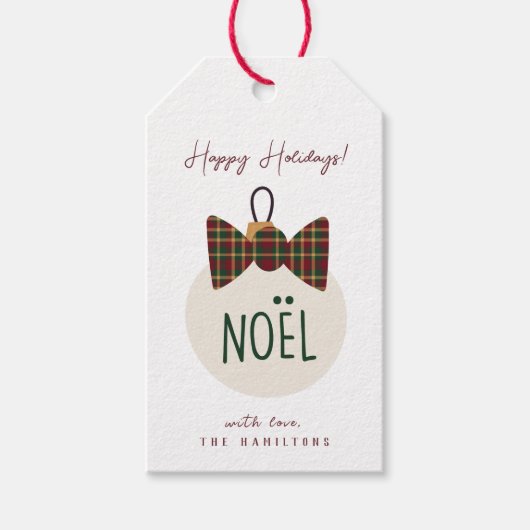 Moderne Niedliche Weihnachten Happy Holidays Geschenkanhänger (Vorderseite)