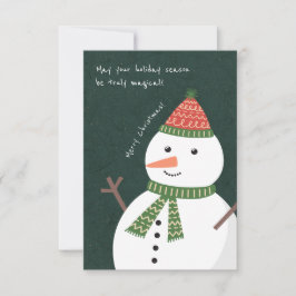 Moderne Niedliche Weihnachten Snowman Holiday Cust Karte