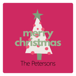 Moderne Niedliche Weihnachtsaufkleber Quadratischer Aufkleber