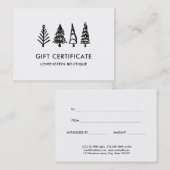 Moderne Niedliche Weihnachtsbäume | Geschenkgutsch Rabattkarte (Vorne/Hinten)