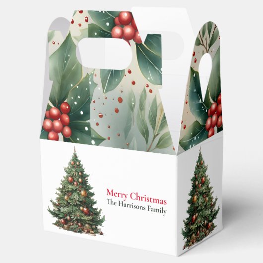 Moderne Niedliche Weihnachtsbaumwünsche Geschenkschachtel (Geöffnet)