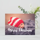 Moderne Niedliche Weihnachtsfotokarte Feiertagskarte (Stehend Vorderseite)