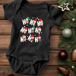 Moderne Niedliche Weihnachtsmannmützen Neun Fotos Baby Strampler