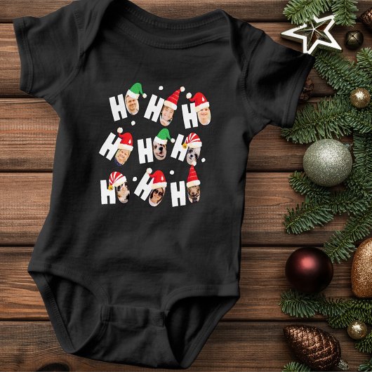 Moderne Niedliche Weihnachtsmannmützen Neun Fotos Baby Strampler