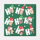 Moderne Niedliche Weihnachtsmannmützen Neun Fotos Magnet (Vorne)