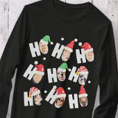 Moderne Niedliche Weihnachtsmannmützen Neun Fotos T-Shirt