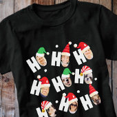 Moderne Niedliche Weihnachtsmannmützen Neun Fotos T-Shirt