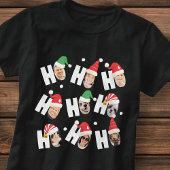 Moderne Niedliche Weihnachtsmannmützen Neun Fotos T-Shirt