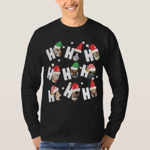 Moderne Niedliche Weihnachtsmannmützen Neun Fotos  T-Shirt