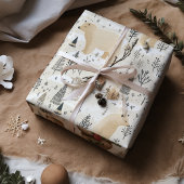 Moderne Niedliche Weihnachtspolare Geschenkpapier