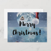 Moderne niedliche Weihnachtsrinder Feiertagspostkarte (Vorne/Hinten)