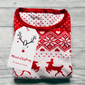 Moderne niedliche Weihnachtsrinder Geschenkanhänger