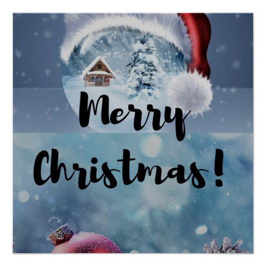 Moderne niedliche Weihnachtsrinder Poster (Vorderseite)