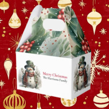 Moderne Niedliche Weihnachtsschneedecke in Aquarel