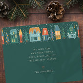 Moderne Niedliche Weihnachtsschneewelt Feiertagskarte