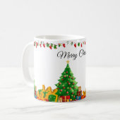 Moderne niedliche Weihnachtsschrift santa Kaffeetasse (Vorderseite Links)