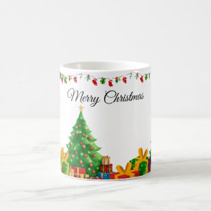 Moderne niedliche Weihnachtsschrift santa Kaffeetasse
