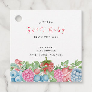 Moderne Niedliche Wild Berry Sweet Baby Dusche Geschenkanhänger