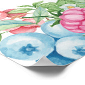 Moderne Niedliche Wild Berry Sweet Baby Dusche Wil Poster (Ecke)