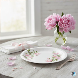 Moderne Niedliche Wildblume Garden Grüne Kinderdus Pappteller