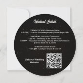 Moderne Night Sky QR Code Vollmond Hochzeit Einladung (Rückseite)