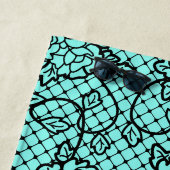 Moderne Noir-Spitzen- und Zipper-Illusion Strandtuch (Beispiel)